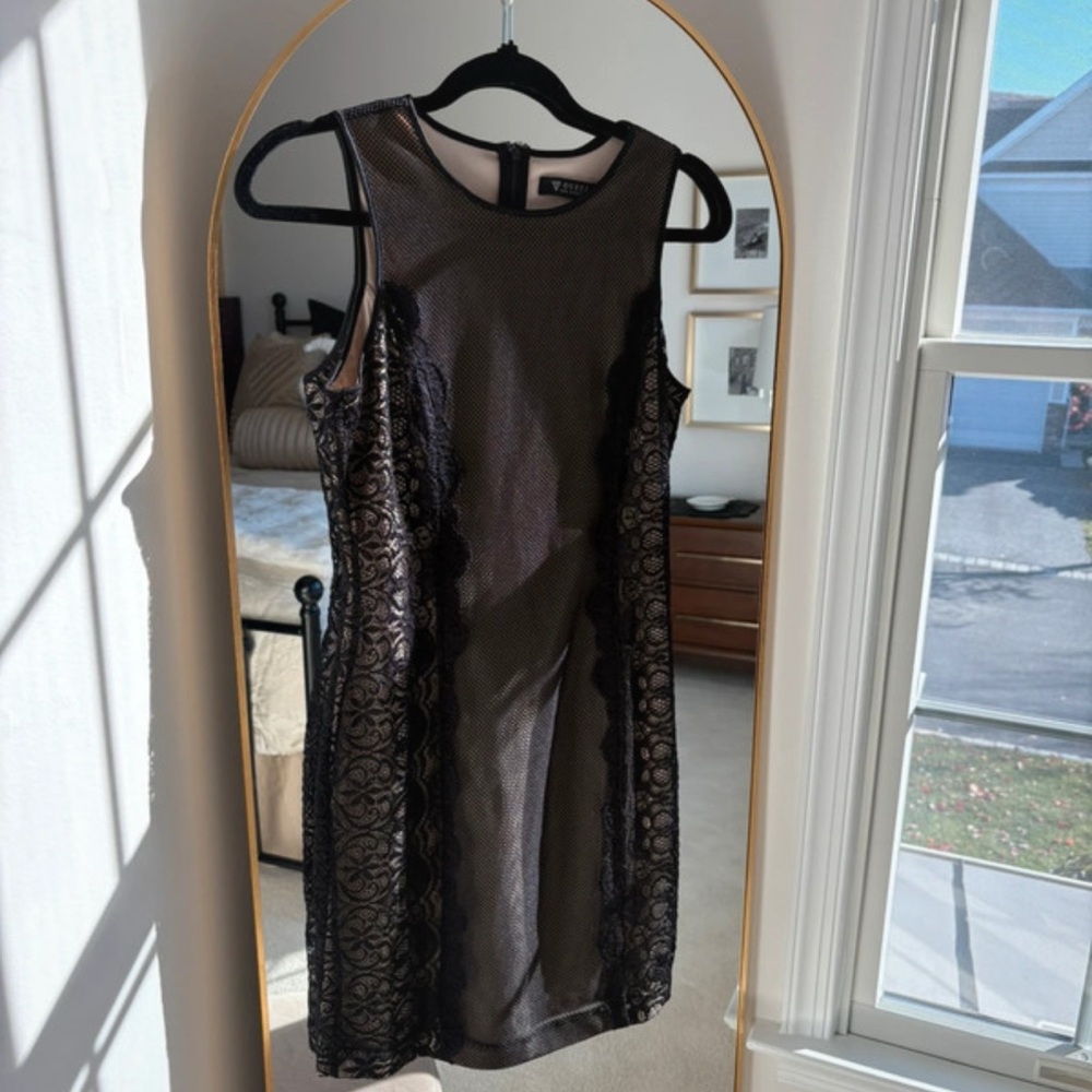 Guess Black Lace Mini Dress